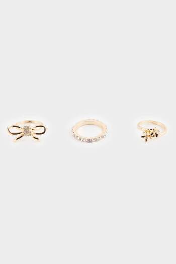 DeFacto Women's 3-Piece Gold Ring E4576Axns