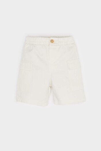DeFacto 2-teiliges Set für Babys, Jungen, kurzärmliges T-Shirt mit Tiger-Aufdruck, elastische Shorts an der Taille, E9026A525SM