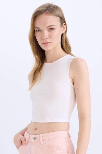 DeFacto Fitted Halter Neck Tank Top D9560Ax25Sm