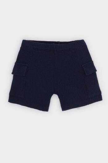 DeFacto Baby Boy Waffle 2 Piece Set Short Sleeve T-Shirt Elastic Waist Shorts E8739A525Sm