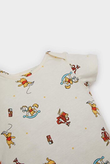 DeFacto Baby Junge Neugeborene Disney Winnie The Pooh Kurzarm-Strampler aus gekämmter Baumwolle E9553A525SM