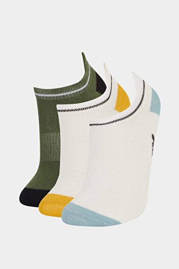 DeFacto Boy's 3-Piece Cotton Booties Socks E5503A8Ns