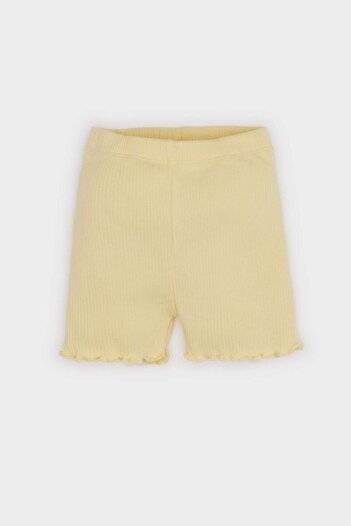 DeFacto 2-teiliges Set für Babys, geripptes Camisole, kurzärmliges T-Shirt, Shorts mit elastischem Bund, C0021A525SM
