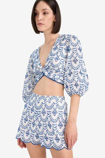 DeFacto Top de plajă Brode cu modele brodate-Fall in Love C6172AX25SM