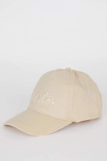 DeFacto Girl's Embroidered Linen Blended Cap Hat D8425A825Sm