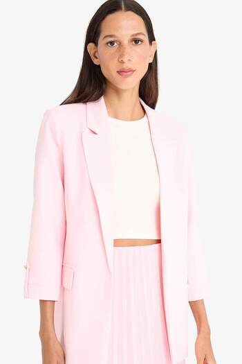 DeFacto Regular Pocket Epaulette Blazer Jacket F3694Ax25Sm