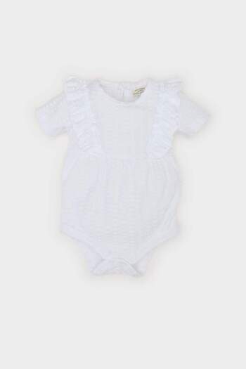DeFacto Baby Mädchen Neugeborene Rundhalsausschnitt Kurzarm Snap Body C8811A525SM