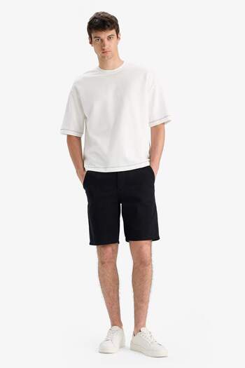 DeFacto 100% Cotton Regular Fit Bermuda Shorts E1231Ax25Sm