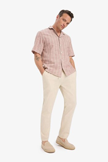 DeFacto 100% Cotton Relax Fit Polo Neck Summer Short Sleeve Shirt E1732Ax25Sp