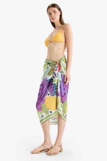 DeFacto Patterned Satin Pareo F1467Axns