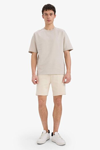 DeFacto 100% Cotton Relax Fit Crew Neck Short Sleeve Basic Plain T-Shirt D3673Ax25Sm
