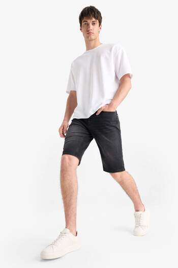 DeFacto Regular Fit Jean Bermuda Shorts E5979Ax25Sm