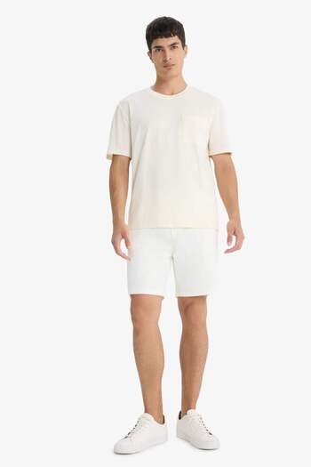 DeFacto Regular Fit Textured Waffle Shorts E2591Ax25Sm