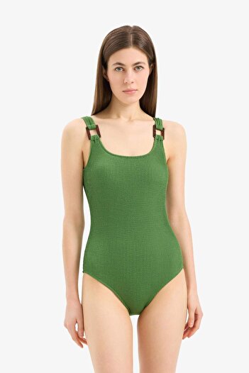 DeFacto Regular Fit Wrap Swimsuit-Fall in Love T8005Az25Sm