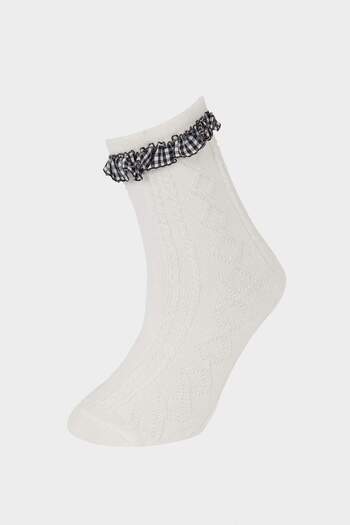 DeFacto Girl's 3-Piece Cotton Long School Socks E6265A8Ns