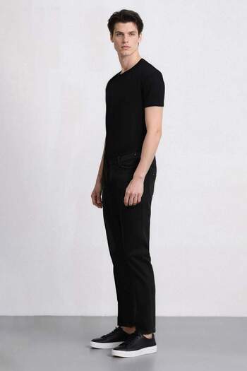 DeFacto Sergio Regular Fit Normal Cut Normal Waist Pipe Leg Black Jeans F2370Ax25Sp
