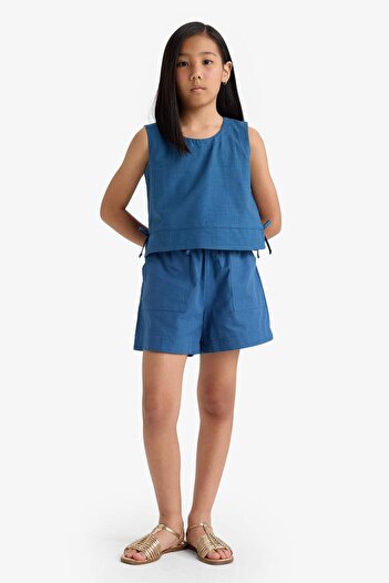 DeFacto Girl's Elastic Waist Cotton Shorts D7617A825Hs