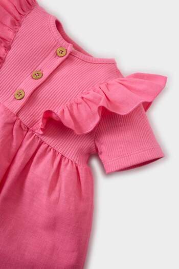 DeFacto Baby Girl Short Sleeve Ribbed Camisole Summer Dress E8473A525Sm