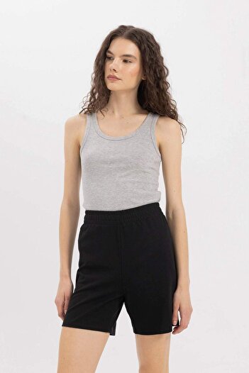 DeFacto Slim Fit Dar Kesim U Yaka Basic Düz Ribana Atlet C9826AXNS