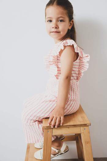 DeFacto Baby Girl Striped Sleeveless Jumpsuit E8760A525Sm