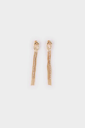 DeFacto Women's Dangle Gold Earrings E8559Axns