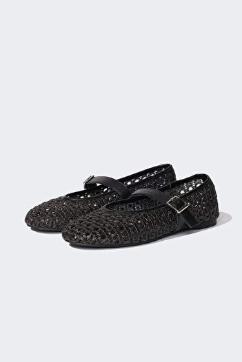 DeFacto Women's Flat Sole Faux Leather Ballerinas E2401Ax25Sm