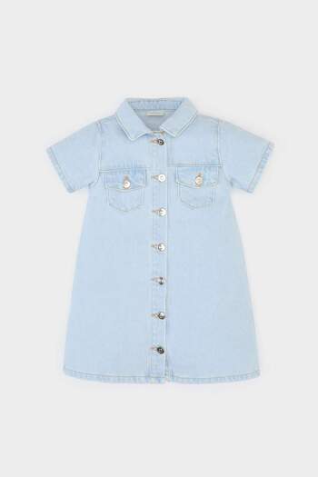 DeFacto Rochie de vară din denim cu mâneci scurte pentru fetiță E0454A525SM