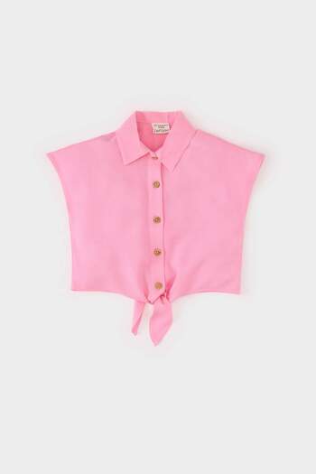 DeFacto Baby Girl Tie-Up Short Sleeve Shirt E2897A525Sm
