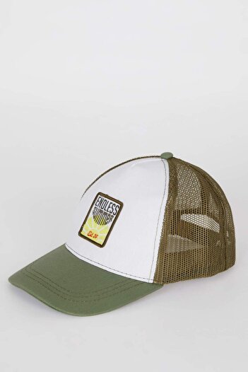 DeFacto Boy's Label Printed Gabardine Baseball Basketball Cap B7907A825Sm