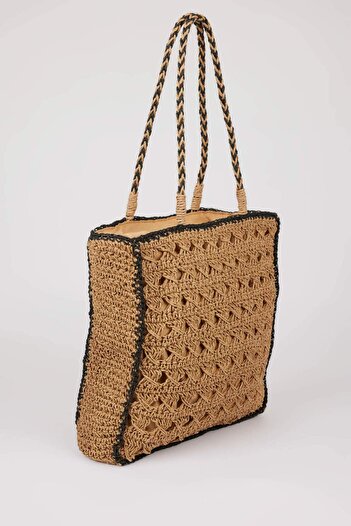 DeFacto Women's Straw Shoulder Bag E1410Axns