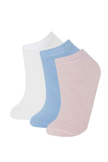 DeFacto Nahtlose 3-teilige Bambus-Booties-Socken für Damen E2098AXNS