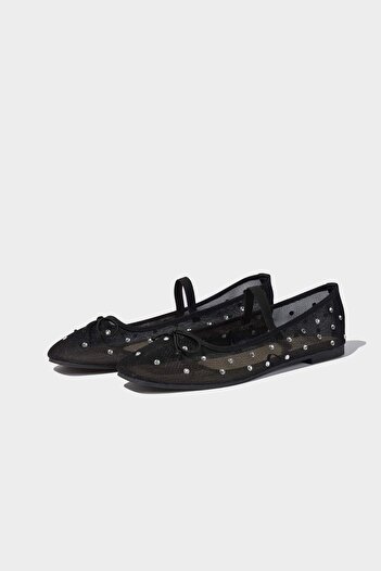 DeFacto Damen-Ballerinas mit einem Riemen und flacher Sohle E2411AX25SM
