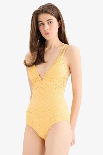 DeFacto Regular Fit Nakışlı Brodeli Mayo-Fall in Love B6898AX25SM