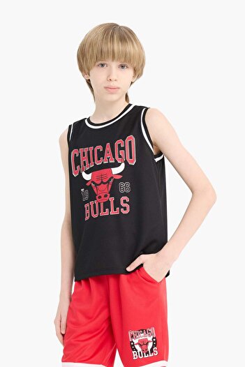 DeFacto Erkek Çocuk NBA Chicago Bulls Bisiklet Yaka Atlet E4846A825HS