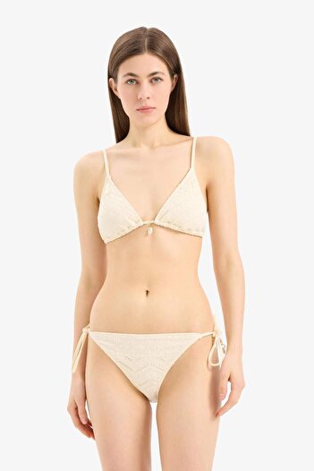 DeFacto Regular Fit Embroidered Brode Bikini Bottom-Fall in Love B6895Ax25Sm
