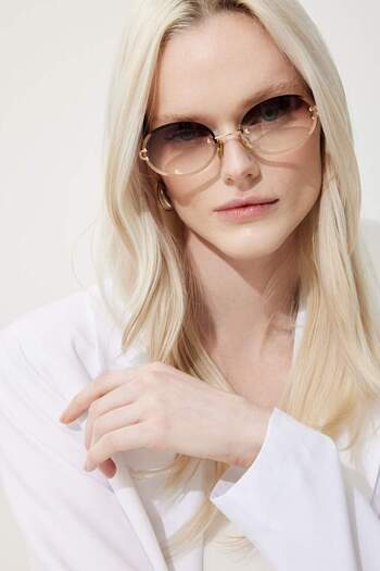 DeFacto Women Round Transparent Plastic Frame Coffee Glass Uv Sunglasses F0615Axns