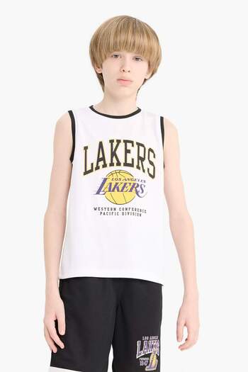 DeFacto Erkek Çocuk NBA Los Angeles Lakers Bisiklet Yaka Atlet E4845A825HS