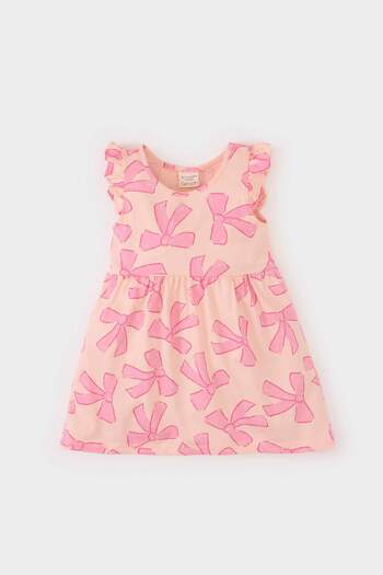 DeFacto Baby Girl Patterned Short Sleeve Dress A0136A525Sm