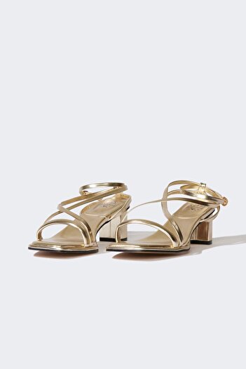 DeFacto Women's High Sole Faux Leather Heeled Sandals E2521Ax25Sm