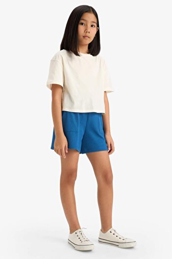 DeFacto Girl's Elastic Waist Shorts with Pockets E4426A825Sm