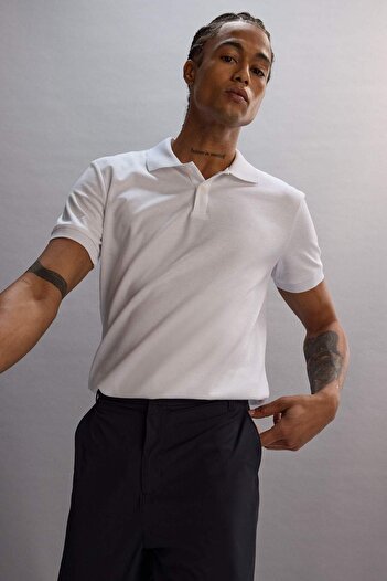 DeFacto DeFactoFit Slim Fit Slim Fit Polo γιακά Αθλητικό κοντομάνικο μπλουζάκι D9779AX25SP
