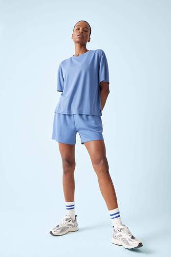 DeFacto DeFactoFit Oversize Широкий крій Велосипедний комір Модальний короткий рукав Футболка E2932AX25SM