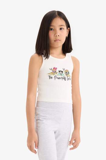 DeFacto Kız Çocuk PowerPuff Girls Bisiklet Yaka Atlet E6520A825HS