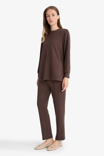 DeFacto Regular Fit Elastic Waist Pocket Basic Straight Trousers E1954Ax25Sp