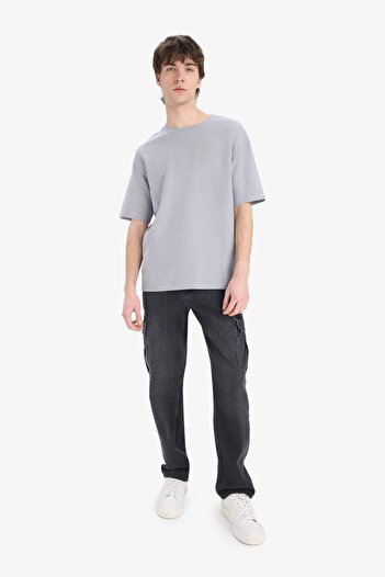DeFacto Boxy Fit Crew Neck Short Sleeve T-Shirt D5482Ax25Sp