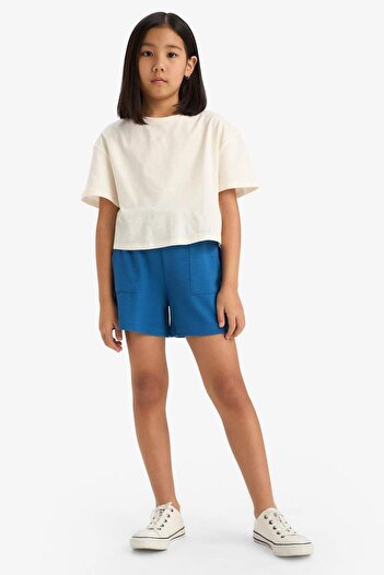DeFacto Girl's Elastic Waist Shorts with Pockets E4426A825Sm