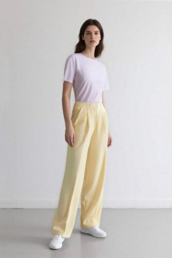DeFacto Afra X Wide Leg Fabric Palazzo Pants with Pockets High Waist Wide Leg A1138Ax25Sp