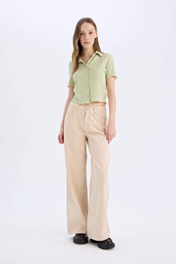 DeFacto Cool Fitted Wrap Short Sleeve Shirt D4520Ax25Sm