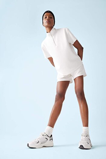 DeFacto Defactofit Standard Fit Stand Collar Modal Short Sleeve T-Shirt E2931Ax25Sm