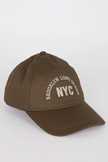 DeFacto Boy's Embroidered Cotton Cap Hat B7904A825Sm